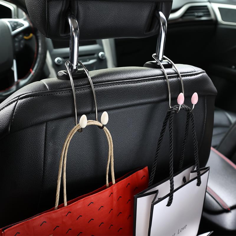 Car Seat Hook Hidden Back Seat Headrest Hanger for Handbag Shopping Bag Coat Storage Hanger Car Accessories Hook Auto Organizer