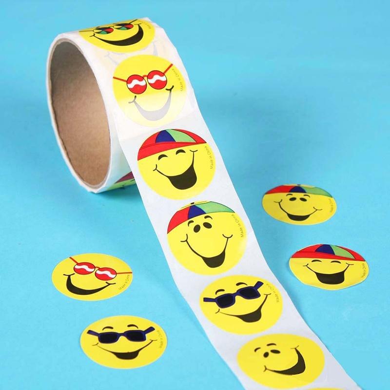 Emoji Sticker Pack 100pcs Mini Paper Stickers Smile Face Thumb Star School Teachers Rewards Sticker