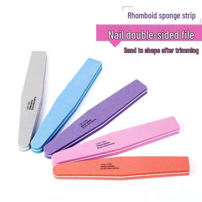 

Алмазный баф для ногтей: Двусторонняя полоска для придания формы и полировки Round (Orange)