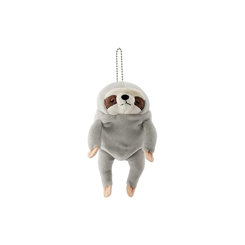 Shinada Global Mochi Series Mochi Sloth Gray (mini) 7 x 5 x 14cm Plush Sloth Animal MONK-0088G