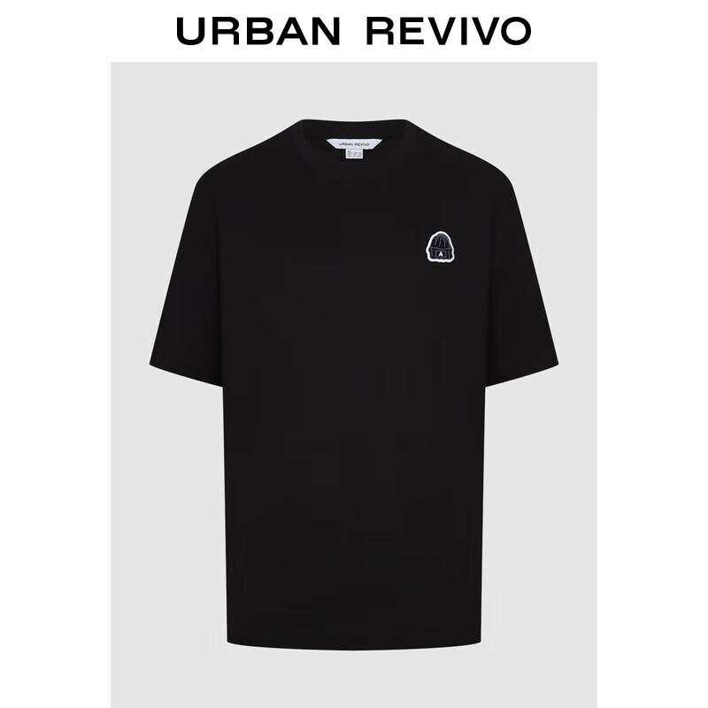 UR Men's 2025 Autumn Embroidered Loose Short Sleeve T-Shirt