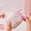 Heart Pattern Sanitary Pads Bag  Large Zipper Heart Style Cosmetic Makeup Bag Cute Portable Lipstick Makeup Case Organizer Bags