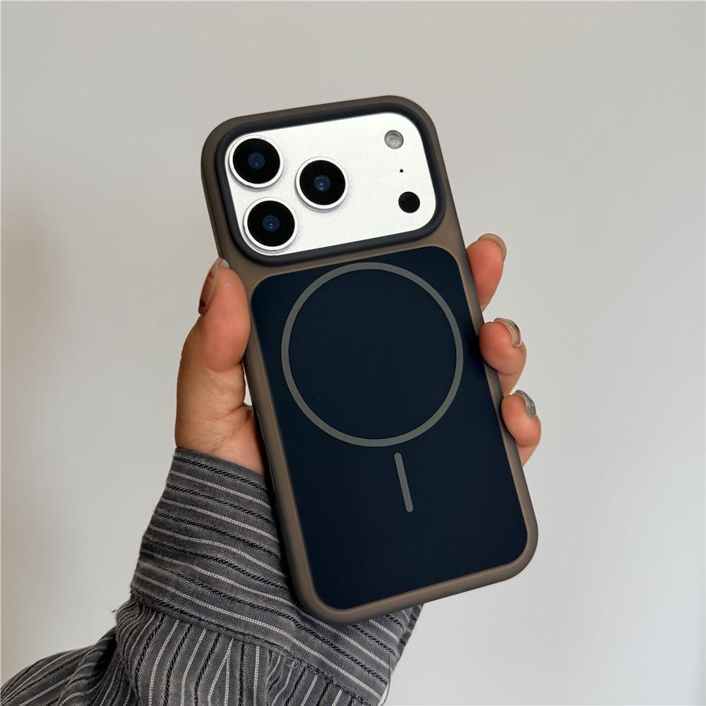 Anti-Fingerprint Liquid Silicone Phone Case for iPhone 17Pro, Solid Color, Magnetic iPhone 16