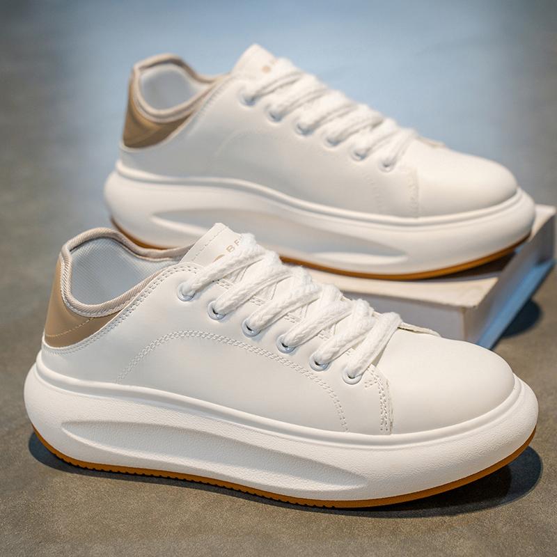 

White Outdoor Anti Slip Men Sports Shoes 2025 Fall Men s Casual Sneakers Fashionable Comfortable Breath Rubber Outsole Footwear 44 чёрный