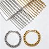 Six-Sided Polished Stainless Steel Cuban Chain - Single Buckle, Versatile Hip Hop Style