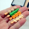 Mini Grill Skewer Set Miniature Food BBQ Accessories Resin Mini Grilled Sausage Grill Tray Seasoning Bottles for 1:12 Scale Miniature House And Dolls