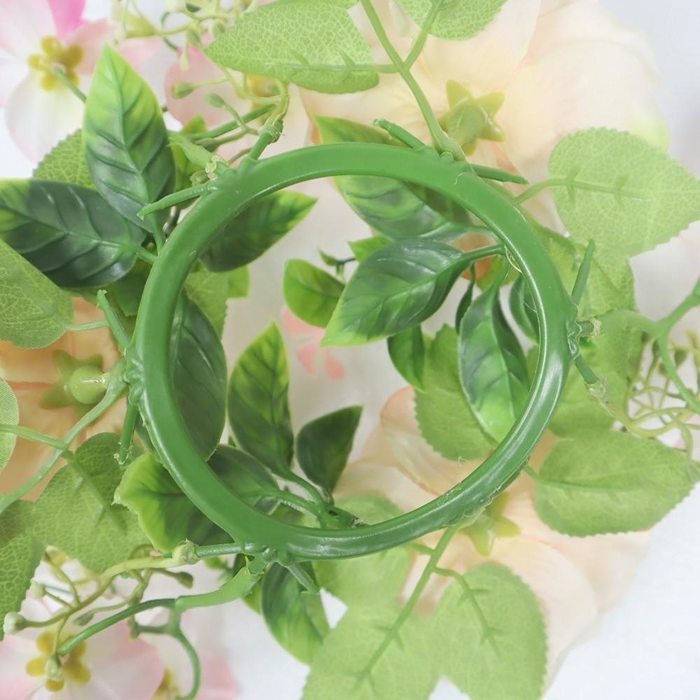 Mini Candlestick Wreath Simulated Candle Ring New Rhododendron Wreath  Home Table Decoration