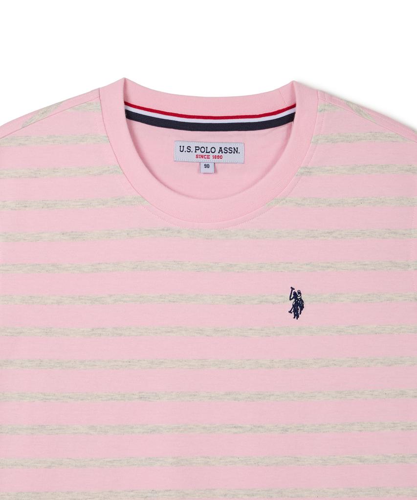 USPOLOASSN Katoenen T-shirt met Korte Mouwen en Ronde Hals_Roze St