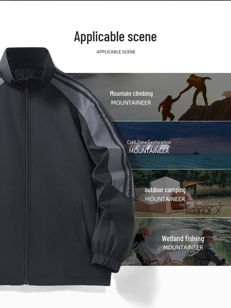 Men's 2025 Autumn Stand Collar Windproof Bomber Jacket
