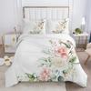 Set Biancheria da Letto Stampato Singolo Lato, Copripiumino Animali Piante Fiori Foglie Copri Piumino Cuscini Copriletti Comodi