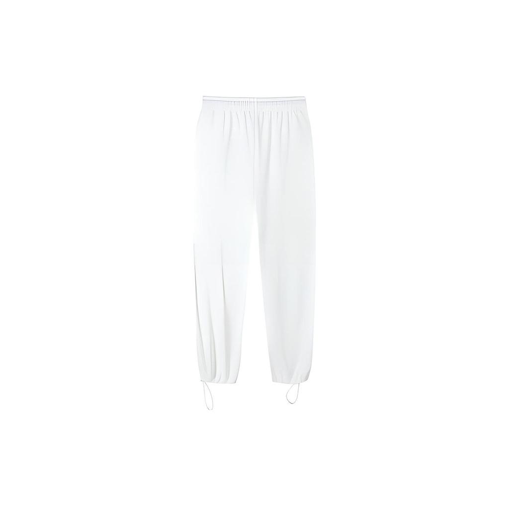 Anta Loose Knit Nine-Point Sports Pants Women Bottoms White 162137743R-1