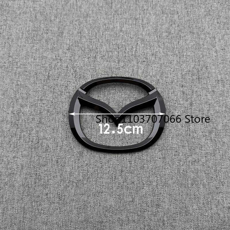 Car Front Trunk Bright black Emblem for Mazda 2 Mazda2 3D Body Replaced Sticker Rear Tail Refitting Decoration Logo Hood Badge JYE3