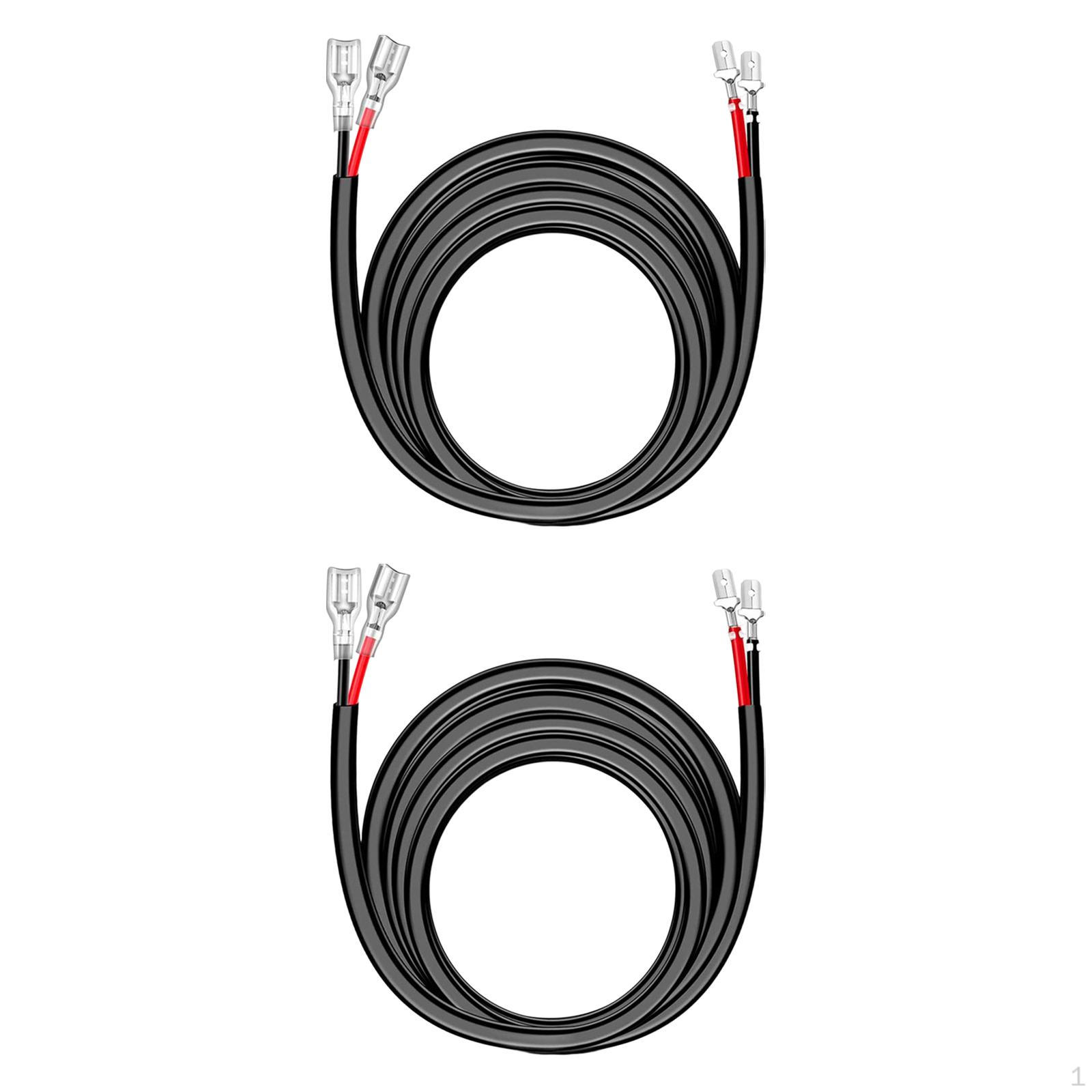 

2x 16 Gauge Extension Wiring Harness 10ft Multipurpose for light Bar Driving Fog Lights Boat