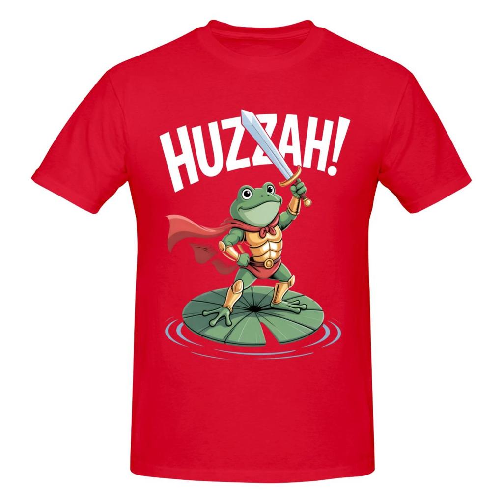 Unisex Huzzah Frog Samurai Awesome T Shirt Streetwear Cotton T Shirts For Unisex