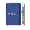 Organizer Notebook, Weekly and Monthly Planner, Faux Leather Cover, Pen Holder, 3”x7”