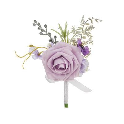 Corsage Flower Boutonnieres for Wedding, Proms, Anniversaries, Ceremonies and Beach Parties Soft Artificial Flowers