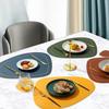 Nordic Style Double-Layer Irregular Heat-Resistant Oil-Proof PVC Leather Table Mat