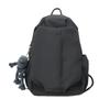 Schoolbag schoolbag female college student simple ins trendy cool large capacity backpack Korean version solid color light leisure travel backpack
