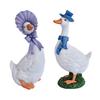 2Pcs Resin Duck Statue, Lightweight Waterproof Sun-Resistant Garden Decoration, Cartoon Style Duck Figurine for Home Courtyard Balcony Windowsill