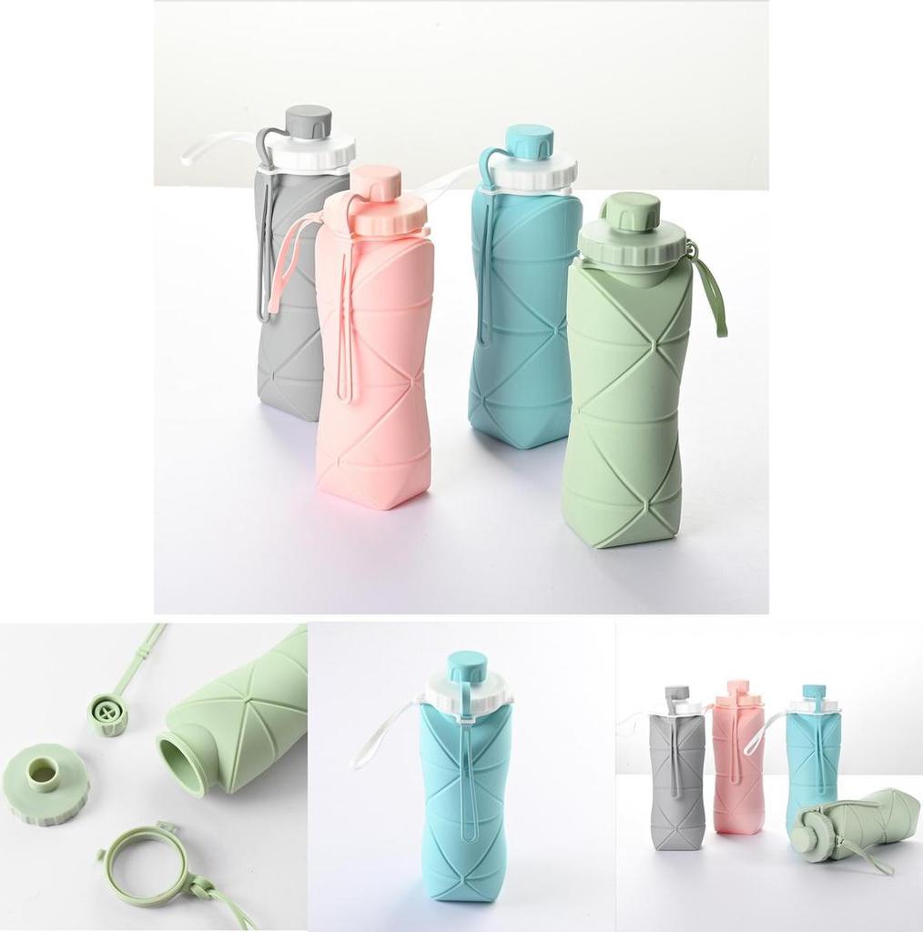 Copo Dobrável Telescópico Portátil Para Viagens ao Ar Livre, Esportes, Material de Silicone Resistente ao Calor