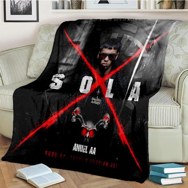 Free Anuel AA Rapero Hip Hop Singer Manta, manta suave para el hogar, dormitorio, cama, sofá, picnic, viaje, oficina, manta para niños