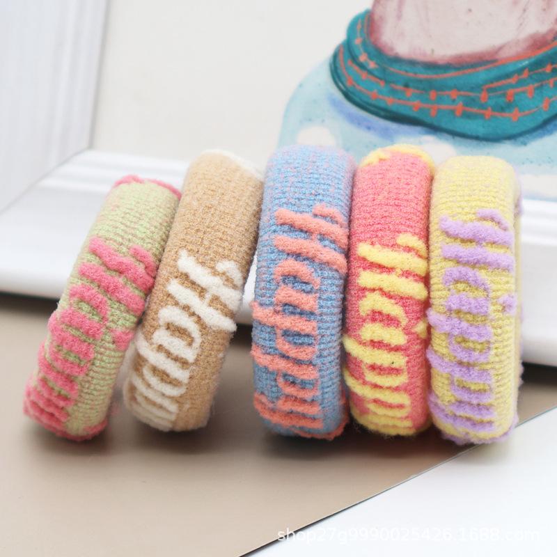 5 Pcs Simple Scrunchies Women Girls Elastic Hair Rubber Bands Accessories Tie Hair Ring Rope Headdress Headwear Ponytail Holder