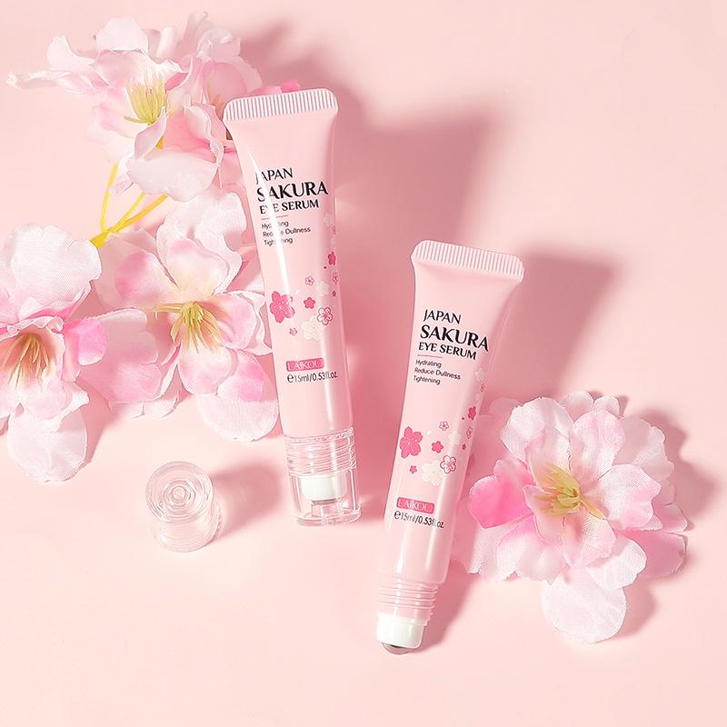 LAIKOU Japan Sakura Eye Serum Remove Wrinkles Anti-aging Rejuvenating 15ml