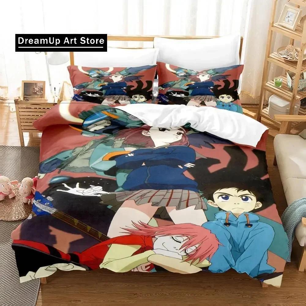 3D Print Fashion Anime FLCL Bedding Set Boys Girls Twin Queen Full Size Duvet Cover Pillowcase Bed Set Adult Bedroom