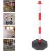 Traffic Delineator Post with Wheels 23.4 Inch High Elastic Warning Column for Garage Parking Safety Vehicle Collision Cushion and Car Stop Indicator