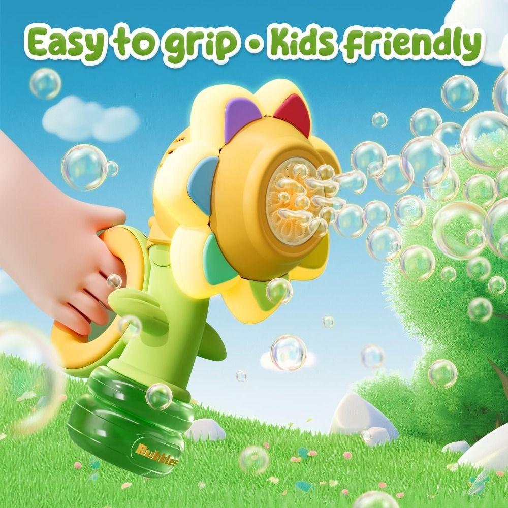 Fun Swing Dance Sunflower Bubble Machine with Light Flower Bubble Machine  Kids Toddlers
