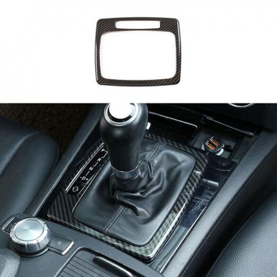 For Benz C-Class W204 2008-2014 ABS Carbon Fiber Console Gear Shift Cover Trim