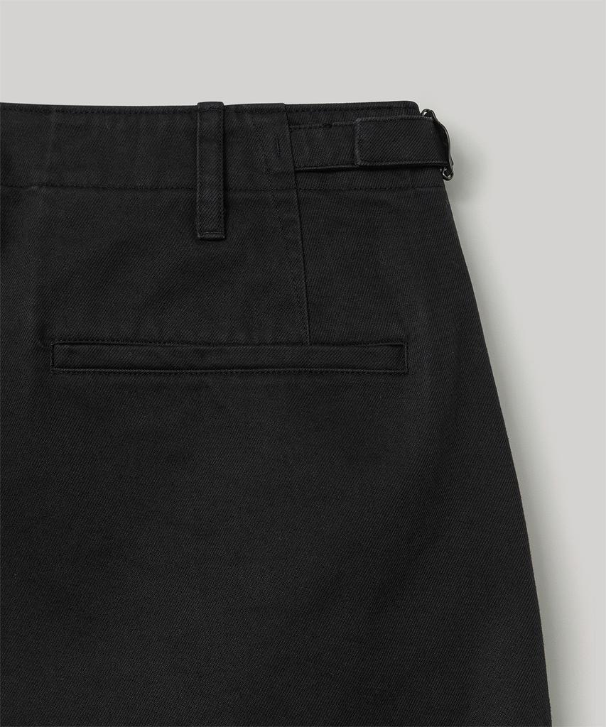 ANOTHER OFFICE French Drill Chino Pants (Black)