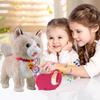 Stuffed Animals Realistic Robotic Puppy Tail Wagging Interactive Plush Robot Dog Soft Plush Barking Walking Dog Toy Kids Gift