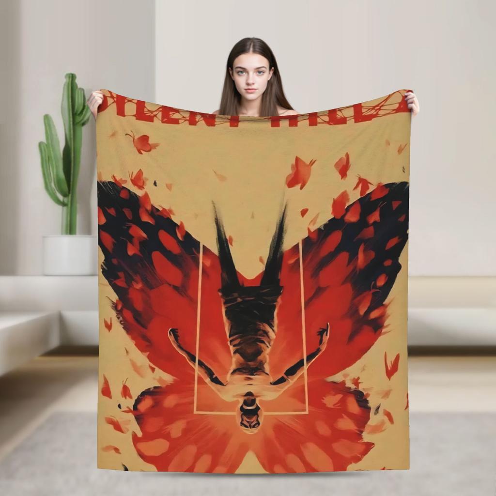Silent Hill Game Blanket Super Warm Aesthetic Plush Throw Blanket For Outdoor Picnic Flannel Bedspread Bed Cover