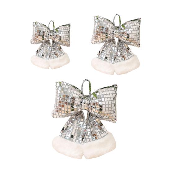 Fundă cu Paiete Umplută Decorațiune de Crăciun Fundă Mare cu Paiete Oglindă Decorațiune Agățată