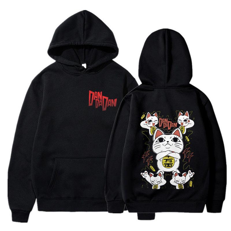 Anime DANDADAN Hoodies Manga Ayase Momo Okarun Hoodie Herren Damen Lässiger Hoodie Mode Streetwear Dan Da Dan Kapuzensweatshirts