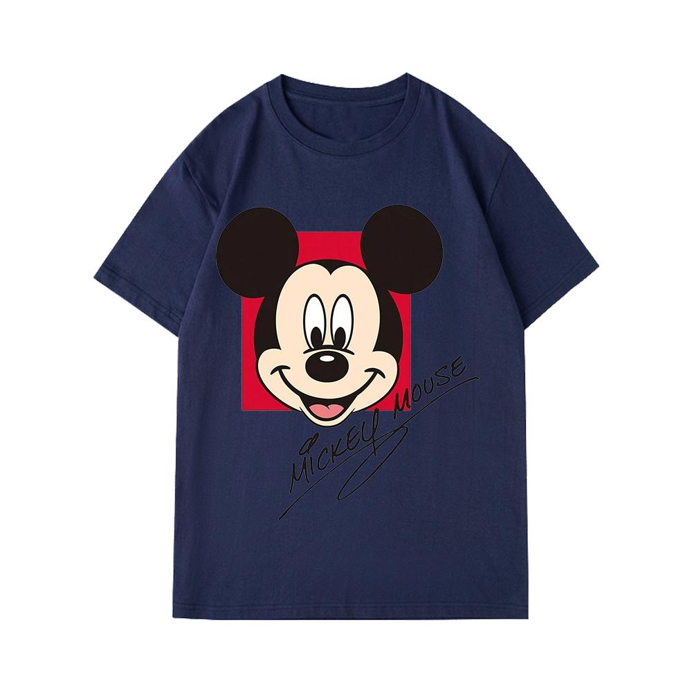 Disney Classic Mickey Mouse T Shirt Summer Cotton Short Sleeve Unisex Couples T-Shirt Stylish Cute Men Women Clothing Hip Hop Te