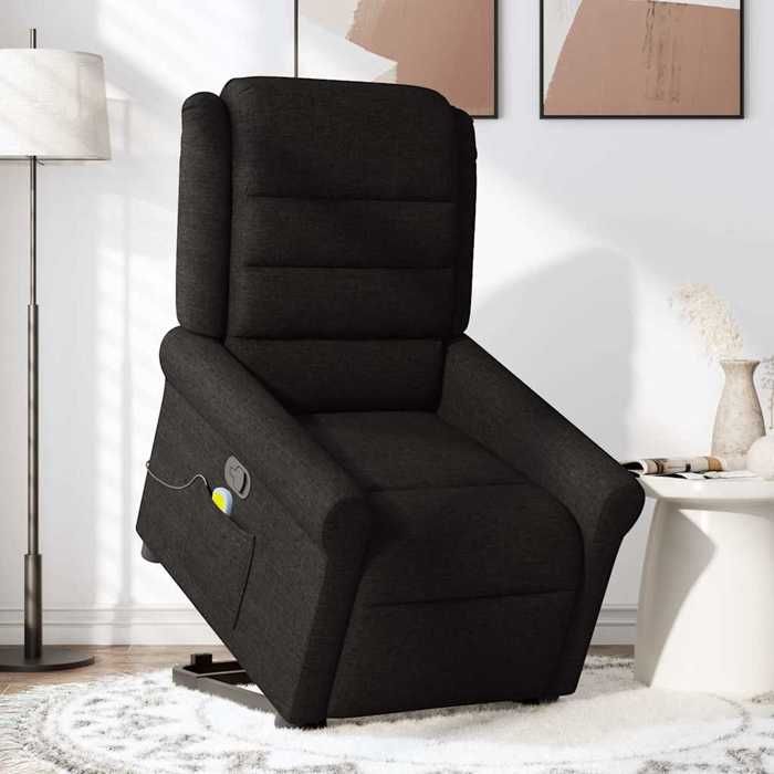VidaXL Reclining Massage Armchair Black Fabric 3303326