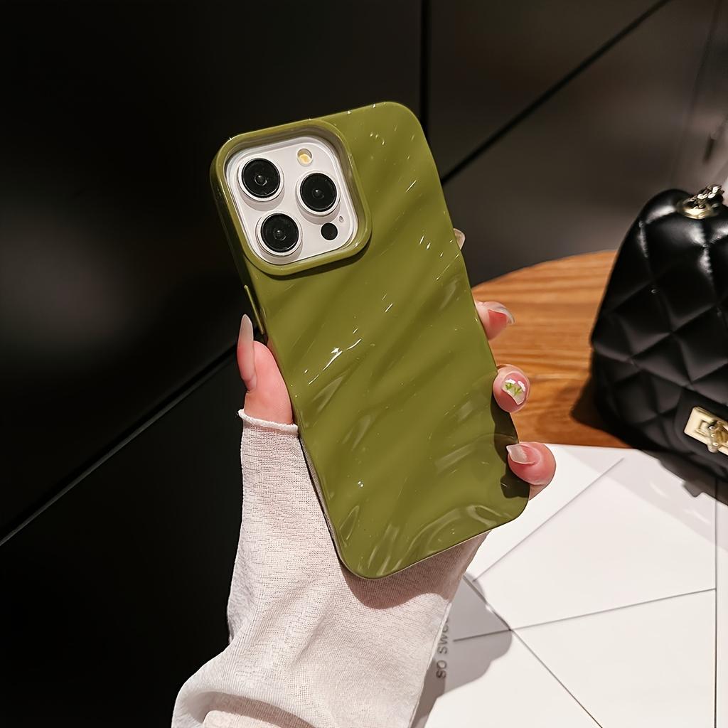6D Silk Pattern Wavy TPU Phone Case for For Iphone Air XR 17 11 12 13 Pro Max 16 15 14 Plus Shockproof Protective Soft Cover