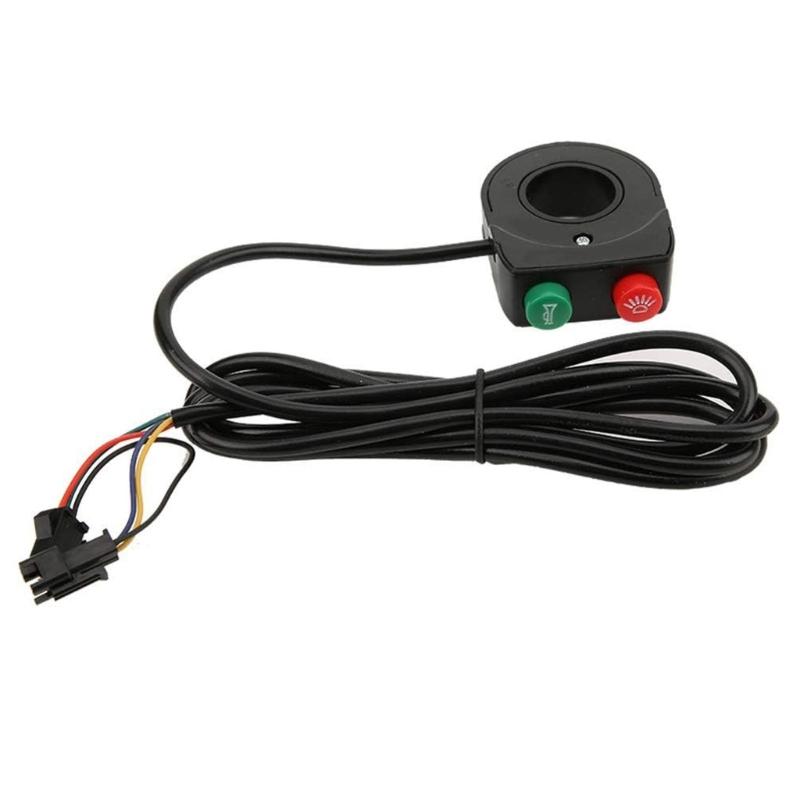 Bicycless LED Light Horn Button Scooter Horn Headlight Switches Electric Bicycles Headlight Horn Turn Signal Light