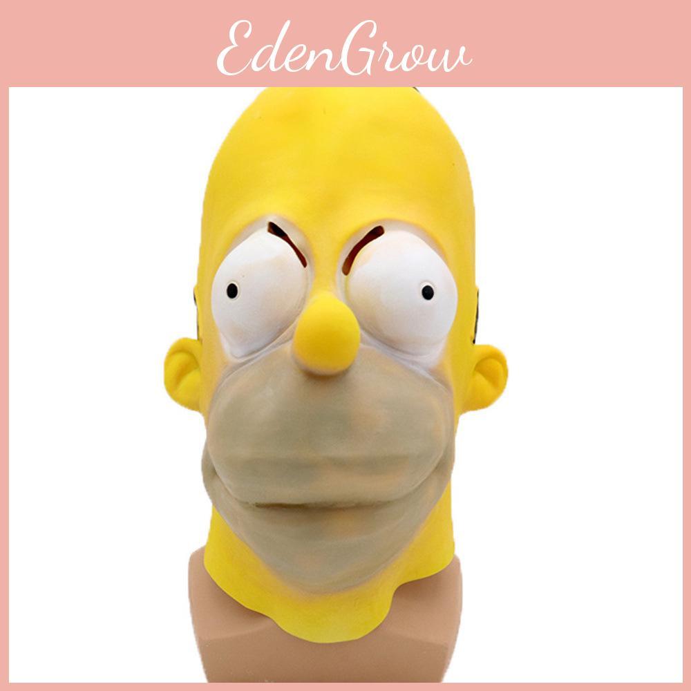 Halloween Simpsons Mask Latex Costume Headgear For Cosplay And Themed Events