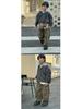 Korean-Style Boys' Fleece-Lined Cargo Pants, Washed and Faded, for Autumn/Winter 2025 - Medium and Big Children's Casual Wear