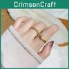 Gold Fashionable Plated Adjustable Heart Twisted Ring Unique Design For Gifts Women