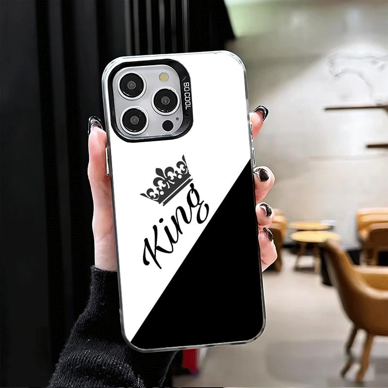 Queen King Couple Theme Soft Phone Case for iPhone 15 16 17 Pro Max 17Air 16E 14 Plus 13 12 Mini Shockproof Cover Back Shell