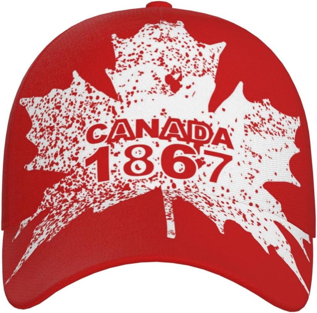 Canada Cap Canadians Baseball Cap Flag Sun Hats Adjustable Cap Canada Flag Hat Trucker Hat for Women Men