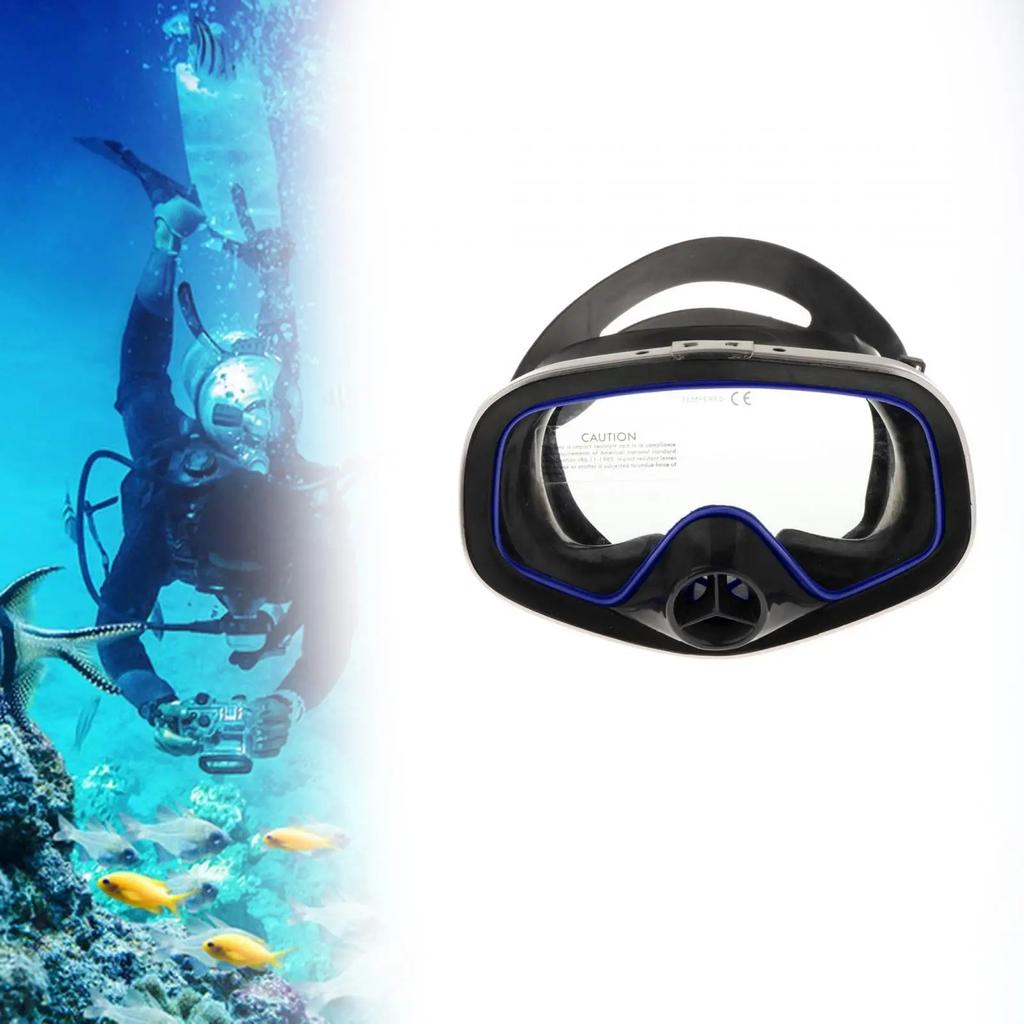 Snorkels Diving Mask Tempered Glass Lens Swimming Snorkeling Goggle Mask Large Frame Adult Diving Mask for Women Men