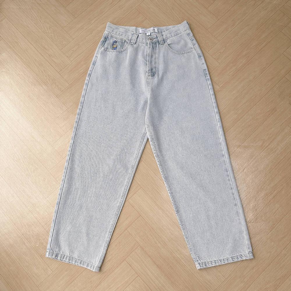 Streetwear Džíny Černé Rovné Nohavice Ležérní Denimové Kalhoty High Street Styl