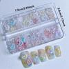 6 Grids Nail Art Decorations Bow Flower Nail Charms Cute Bow Flower Nail Charms  DIY Maicure