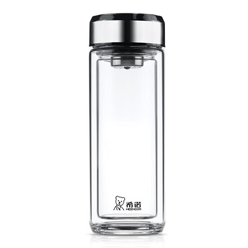 Heenoor Double-Walled Glass Tea Infuser Bottle 315ml