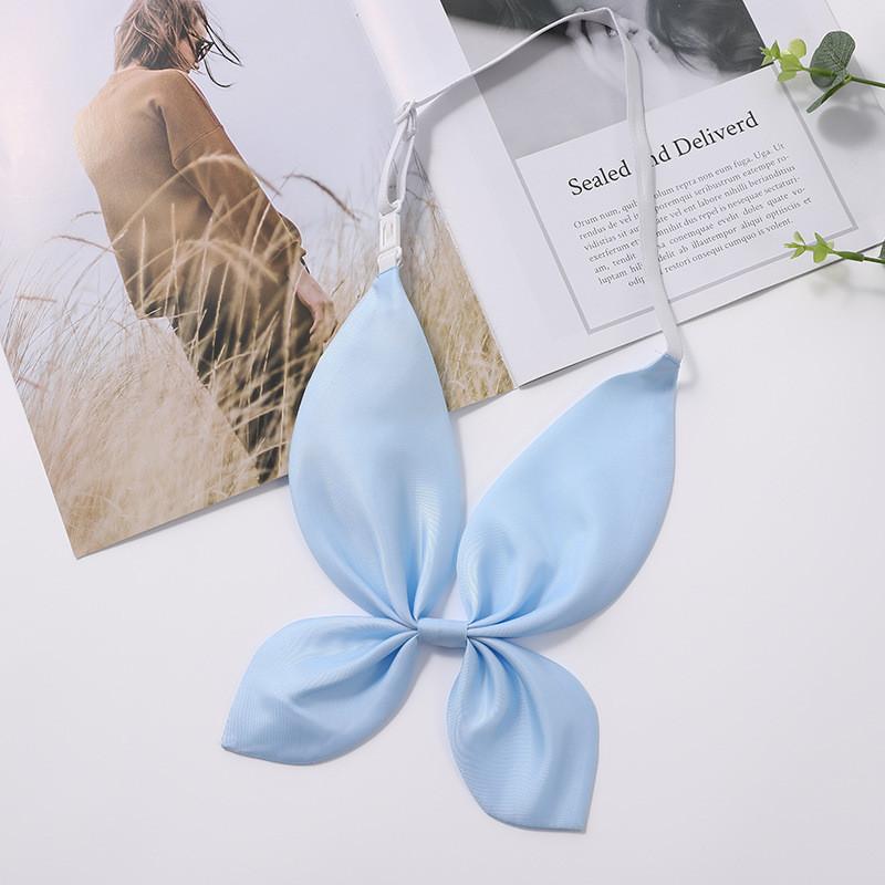 Solid Color Rabbit Ear Shape Butterfly Bow Tie Student Uniform Accessories